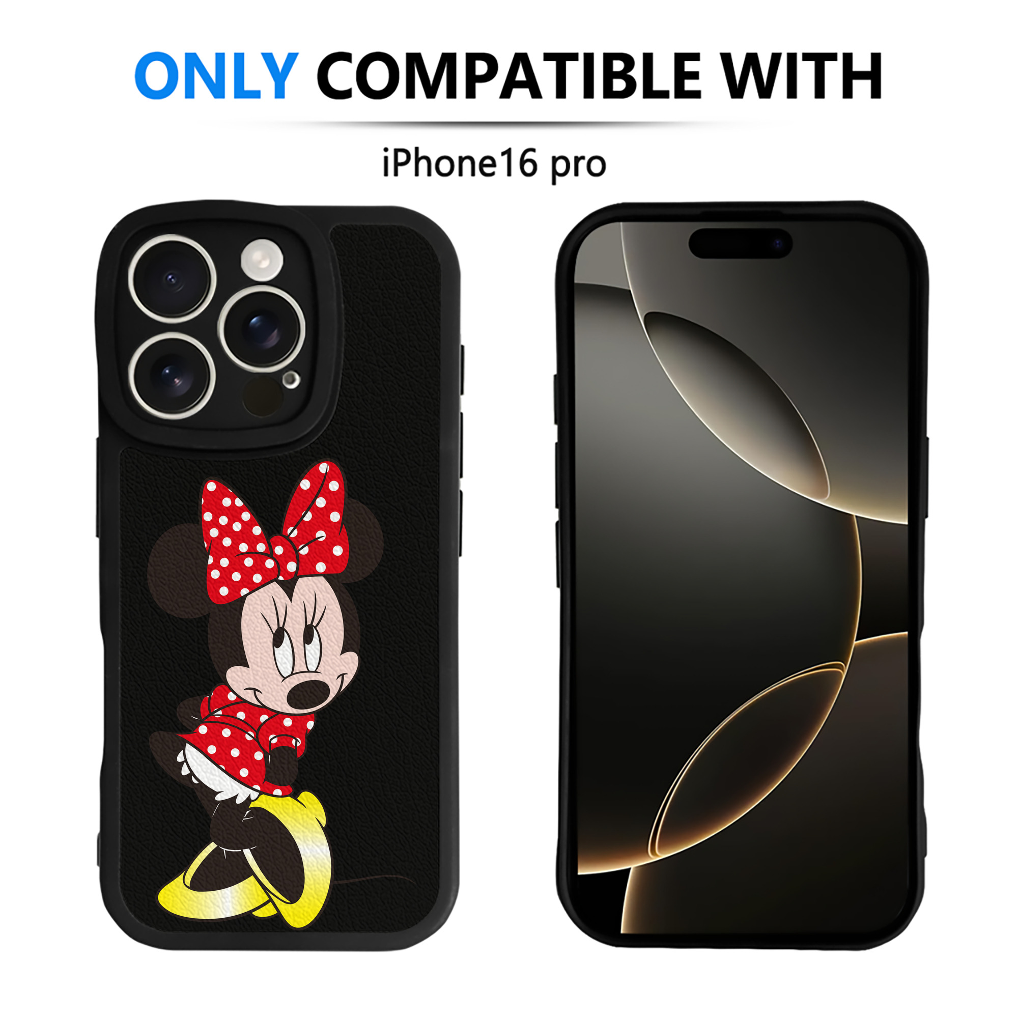（画像用） ミッキーマウス Mickey Mouse 【iPhone 16シリーズ対応】シリコンスマホケース（レザー調） 材質：シリコン